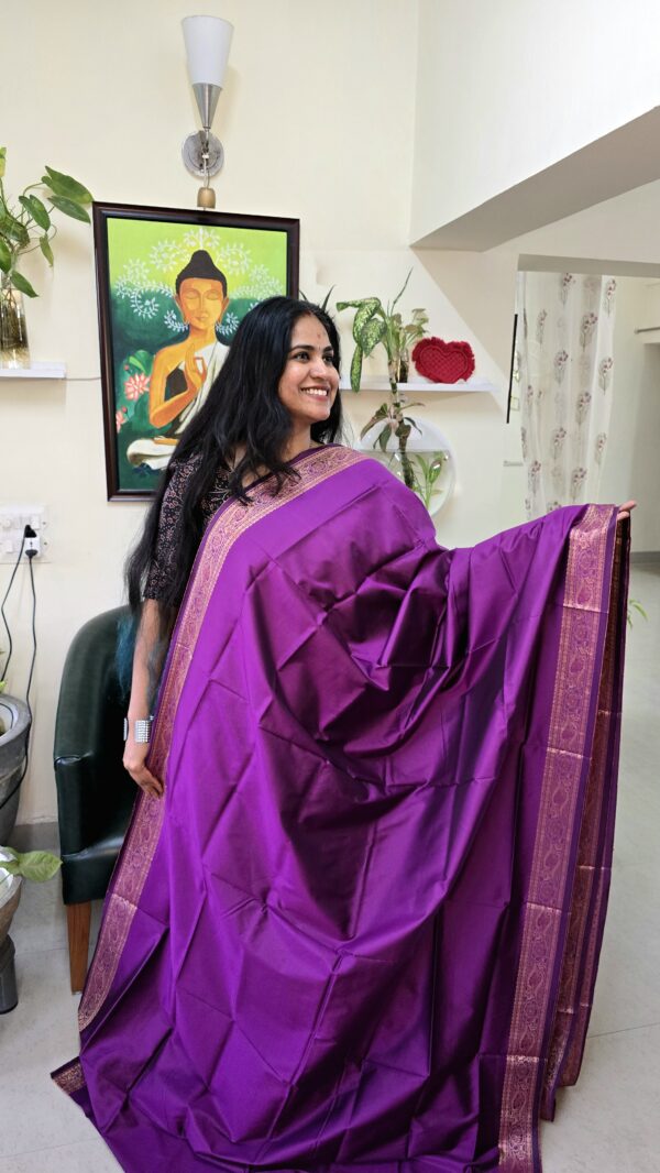 Violet Soft semi silk saree