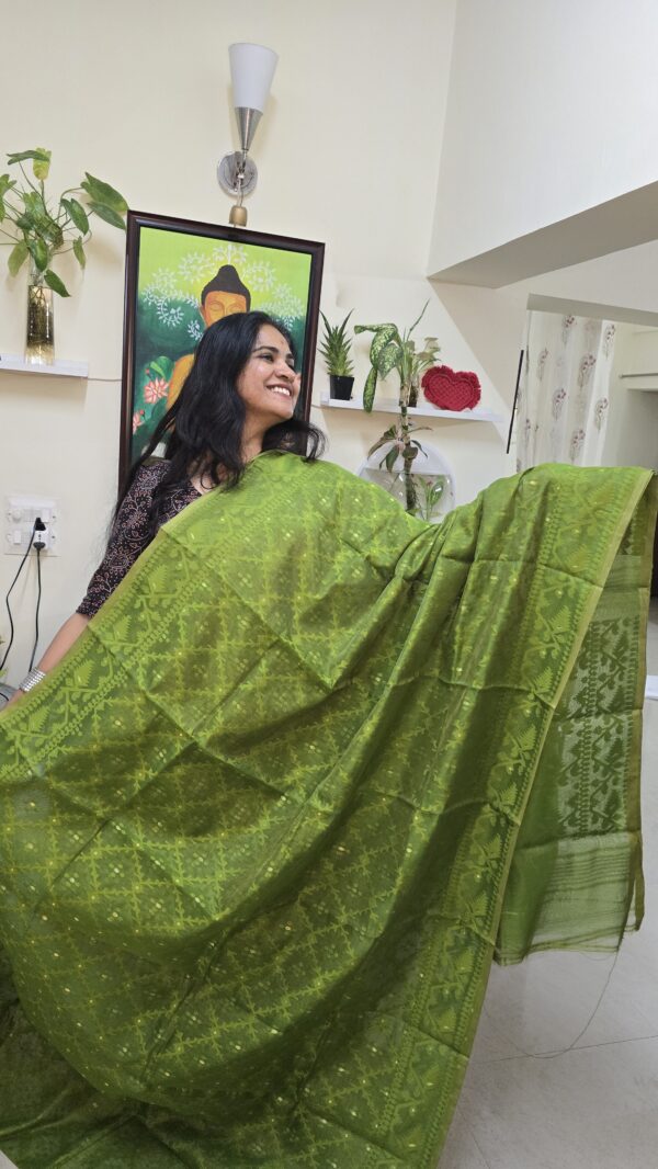 Green soft Dhakai Saree