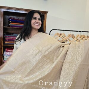 Kota tissue Sarees with self design and embroidery ♥️