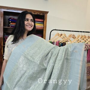 Kota tissue Sarees with self design and embroidery ♥️