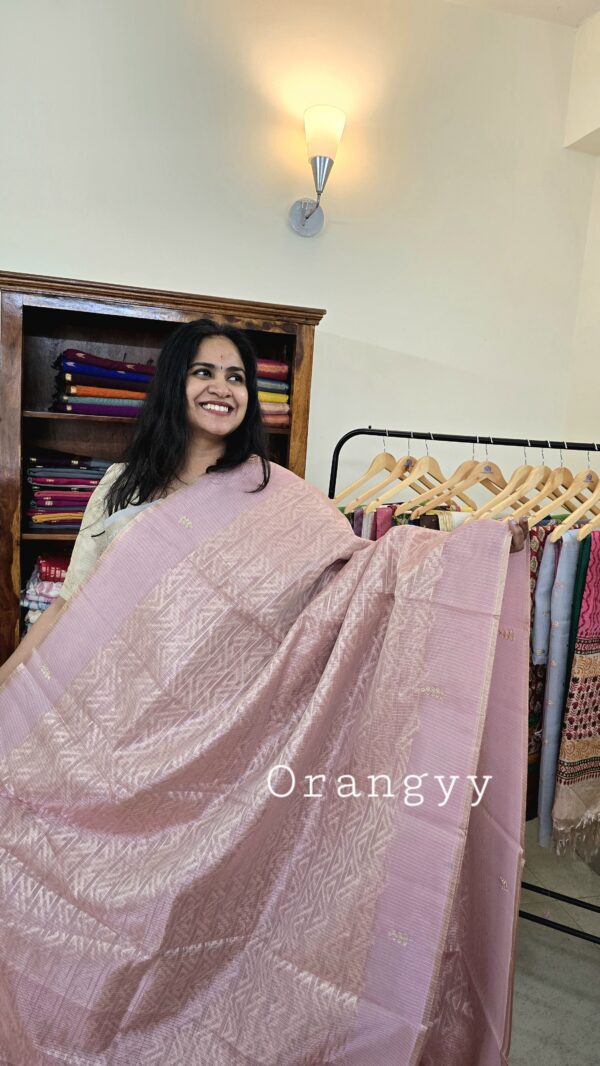Kota tissue Sarees with self design and embroidery ♥️